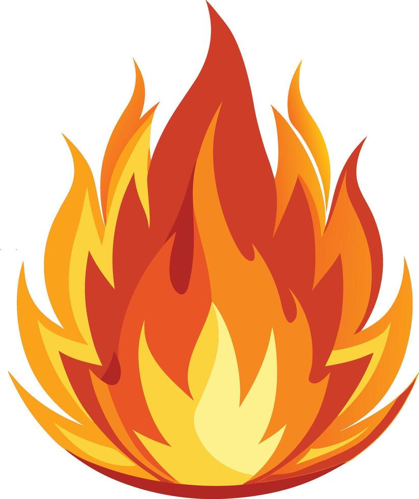 Fire flameing Illustration for Heat, Power, and Energy-Themed Graphic Designs vector
