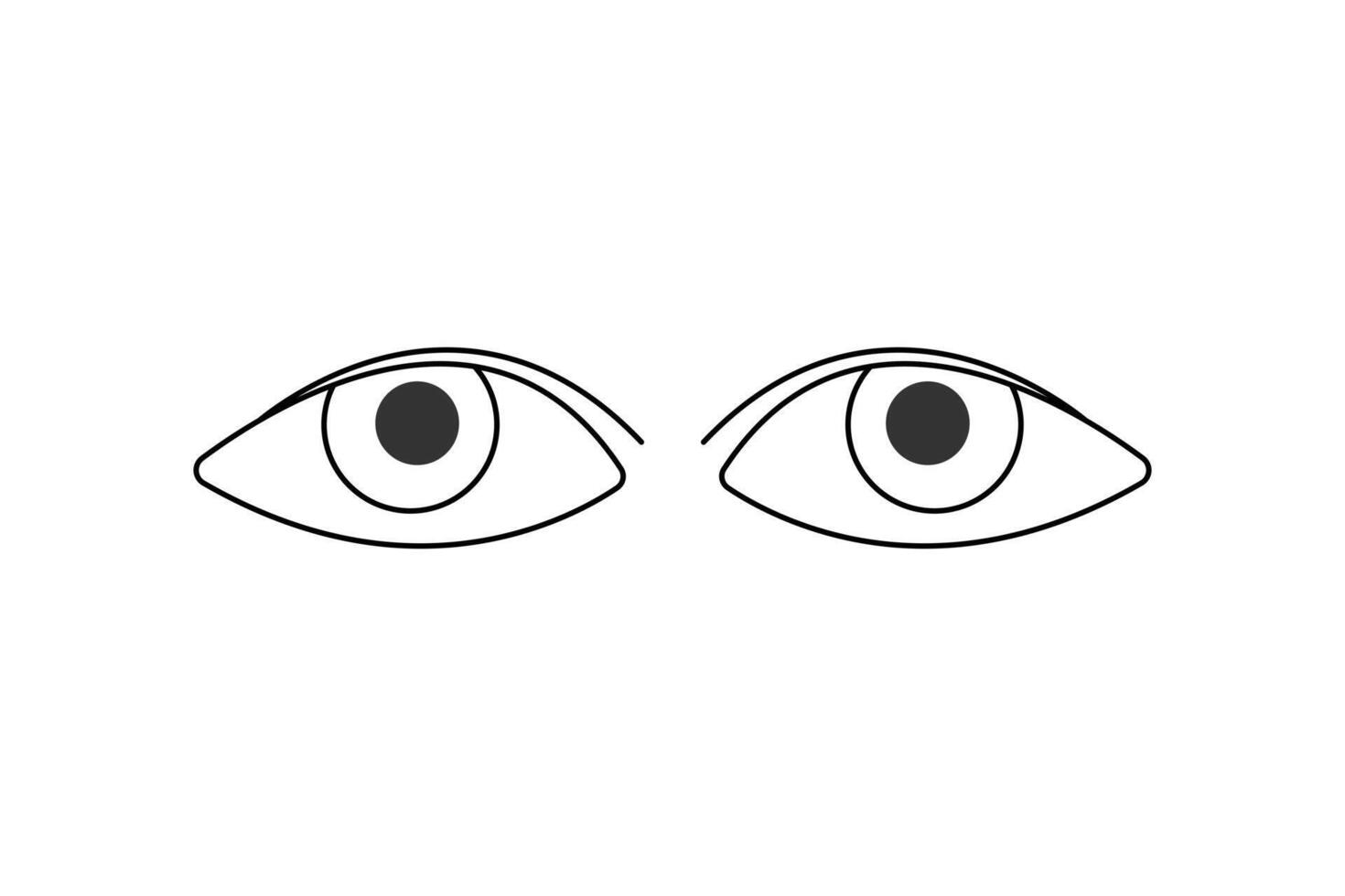 Continuous eye icon single line hand draw sketch and outline illustration of isolated design vector