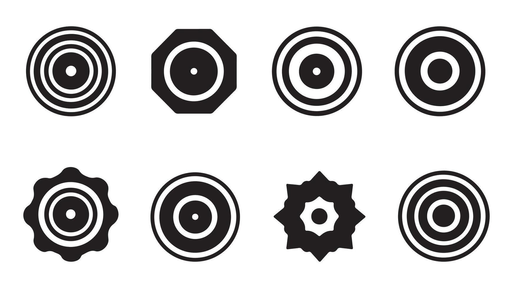 Target icon set. Dartboards icon. Aim icon, Goals sign. illustration vector