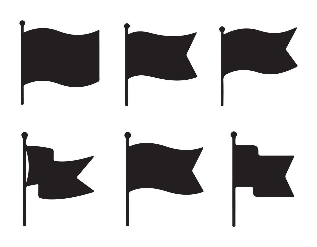 Flag icon set illustration. vector