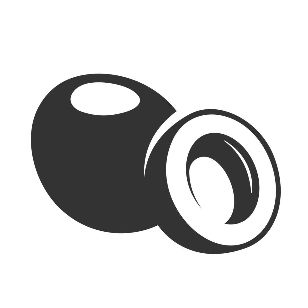Vintage fresh coconut icon vector