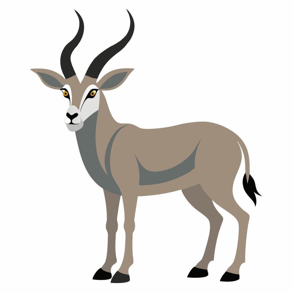 Cartoon Oryx. Suitable for children's books, sticker,mascot . illustration on white background vector