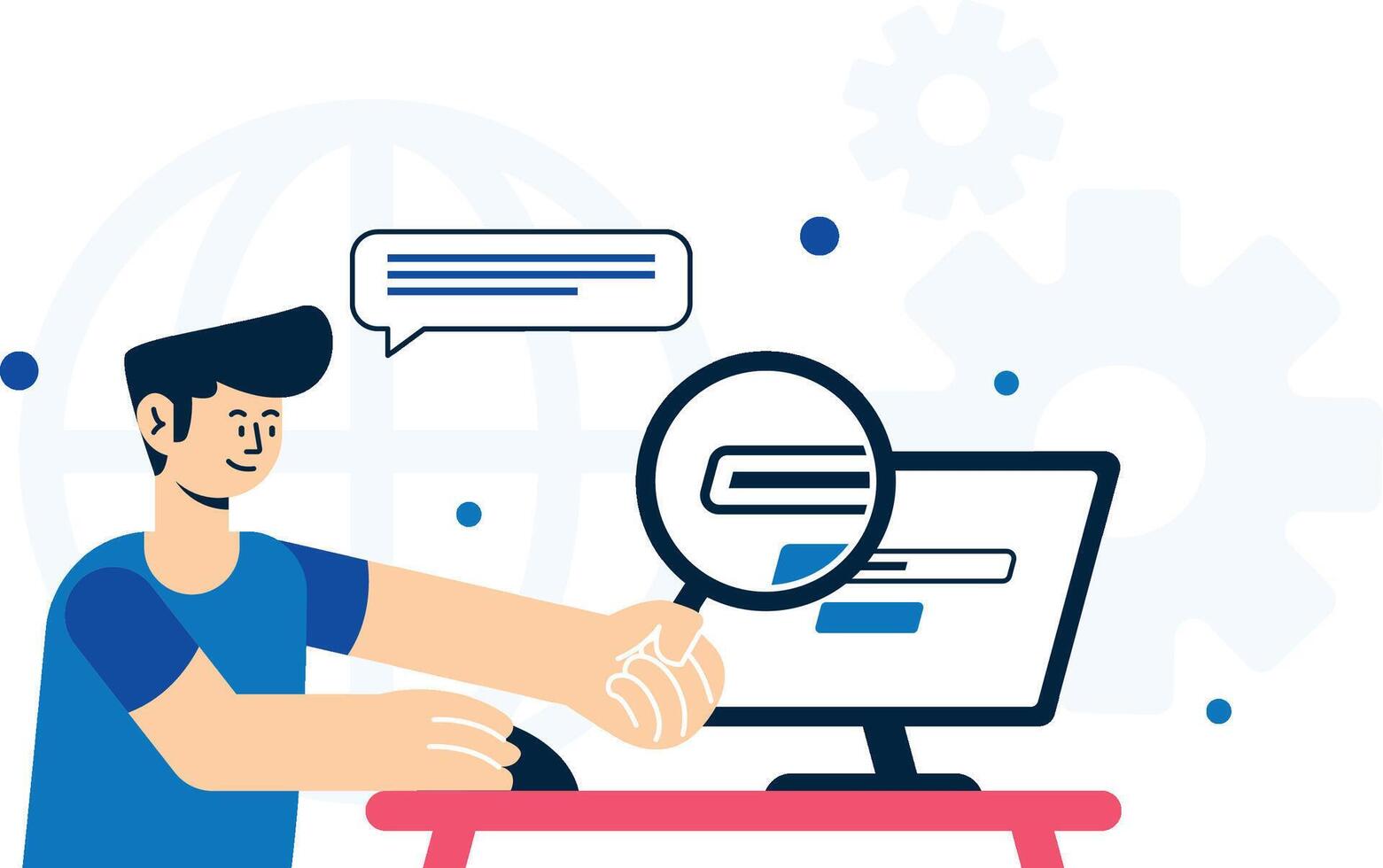 SEO Optimization Marketing Illustration vector