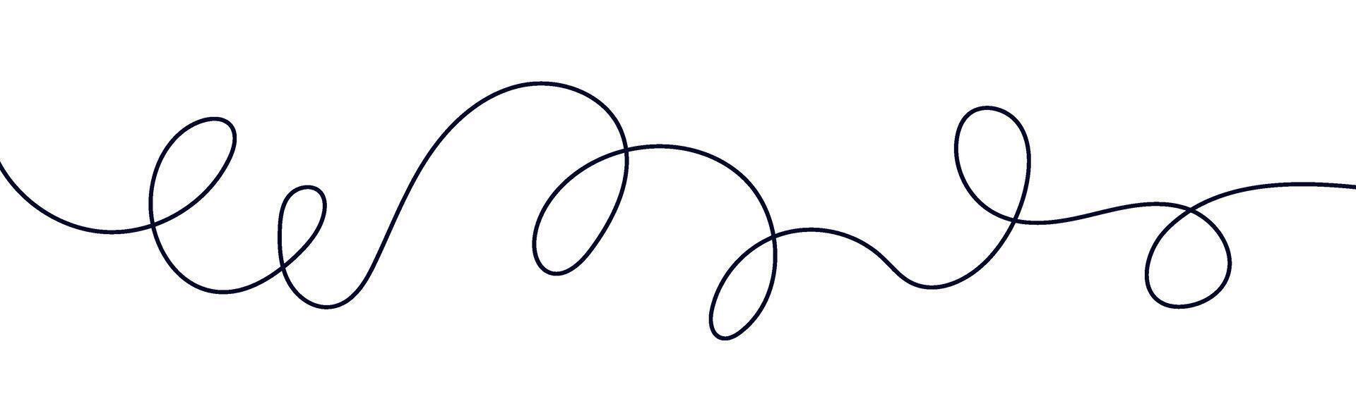 Swoosh, swash underline stroke set.Abstract wavy thin line. Squiggle elements. vector