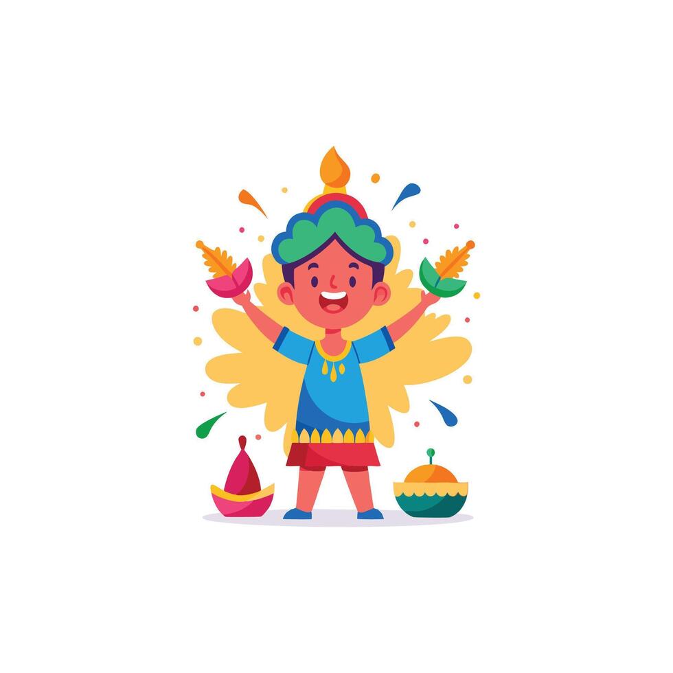 Splash of Colors A Vibrant Holi Celebration vector
