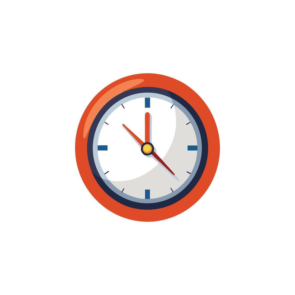 Modern Clock Design with Stylish Hour and Minute Indicators vector