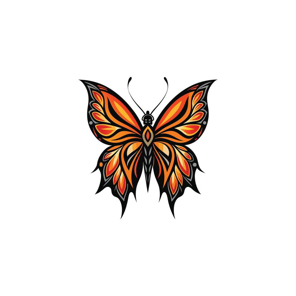 Grace in Motion Colorful Butterfly Illustration Design vector