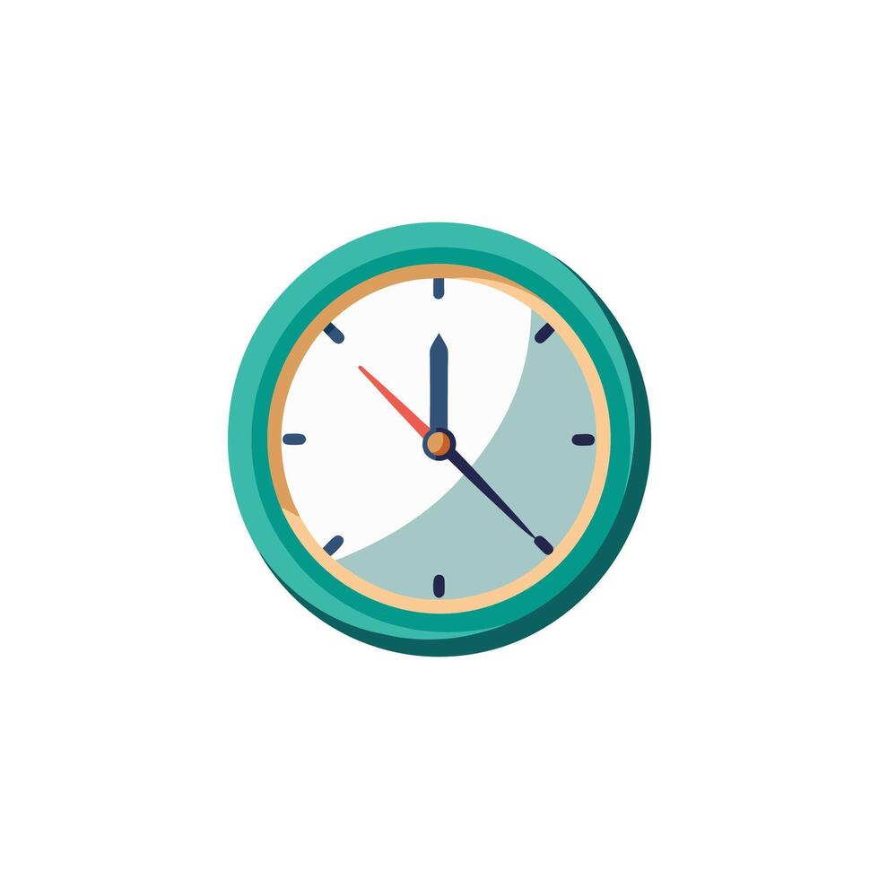 Classic Clock Illustration on Crisp White Background vector