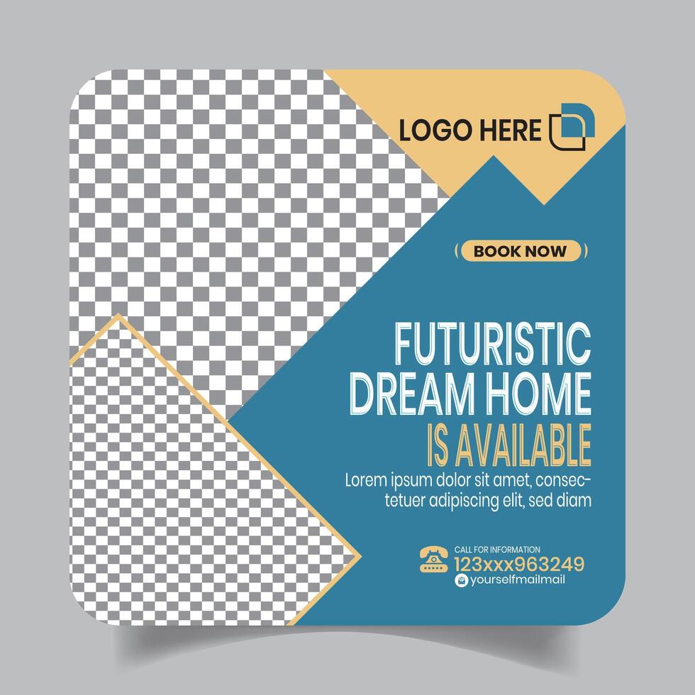 Dream House Sale Social Media Post Design Banner vector