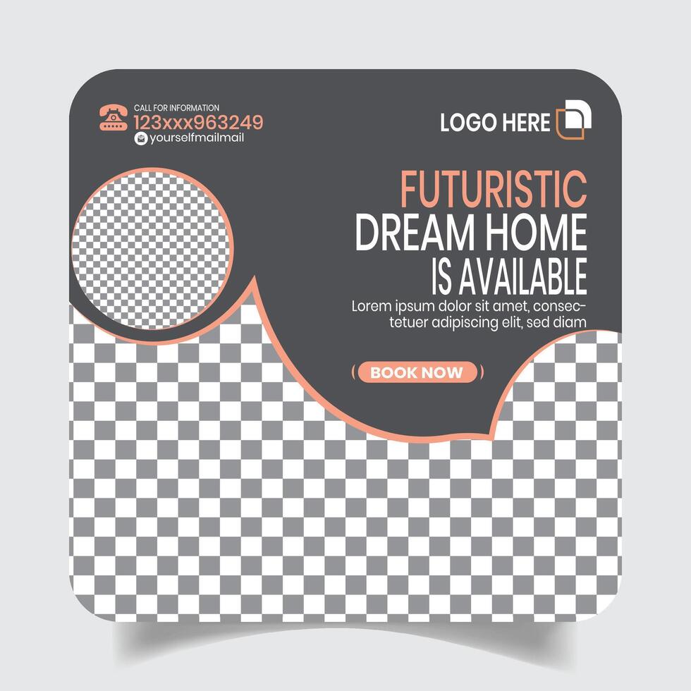 Modern Luxury Apartment Sale Social Media Post Design Banner vector