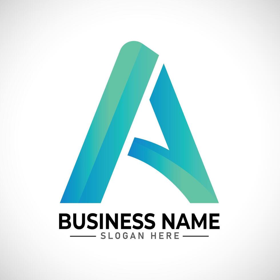 A gradient logo design colorful template vector
