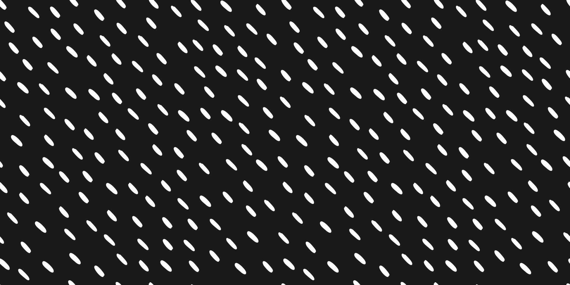 Small Dash or Dots Pattern. Ink abstract shapes. Seamless pattern with diagonal crayon lines. Scandinavian style. Illustration on black background vector