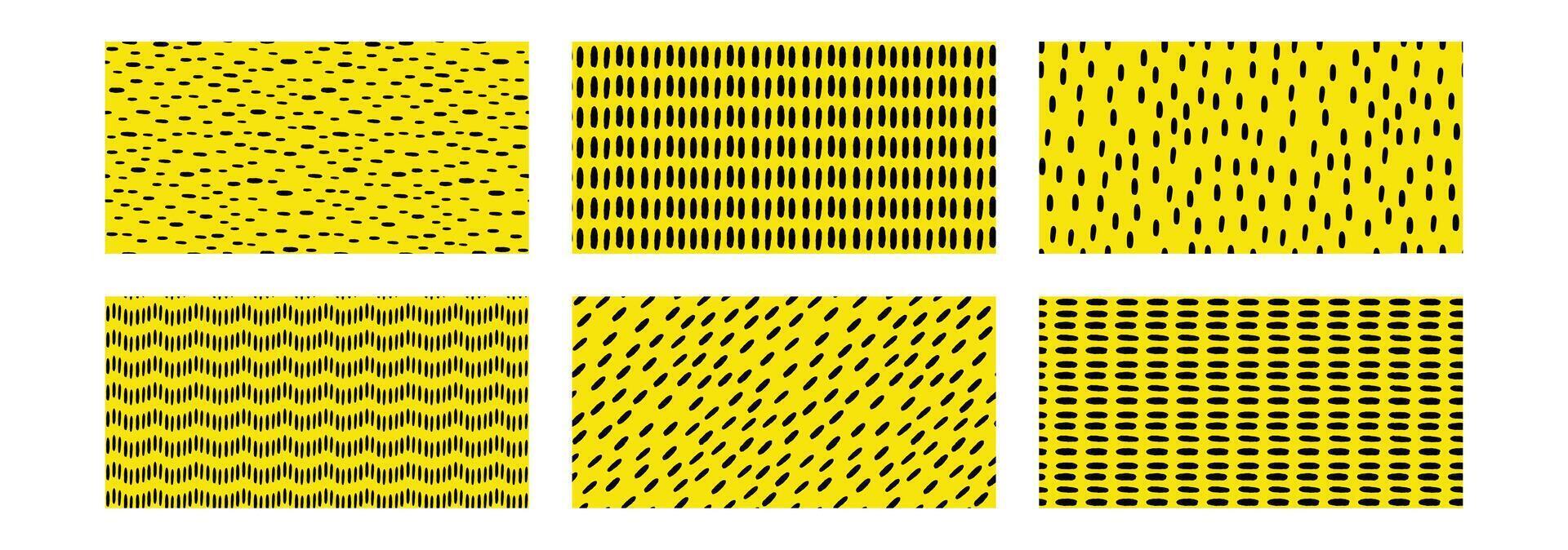 Set of Horizontal Small Dash Pattern. vector