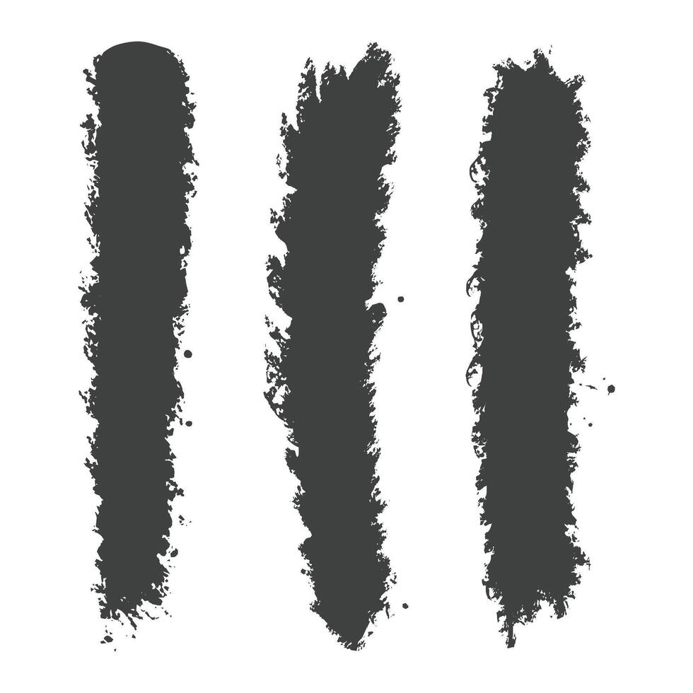 four black paint strokes on a white background vector