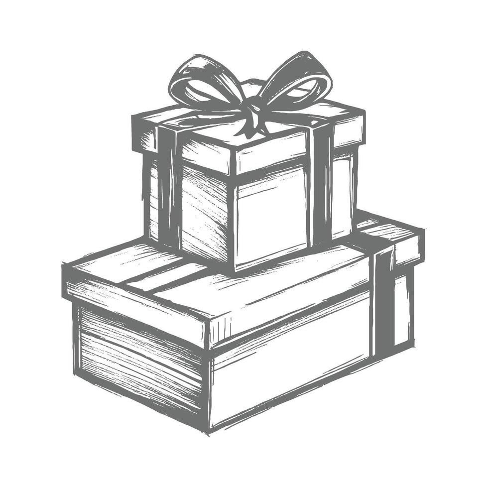 gift boxes with bow on white background illustration vector