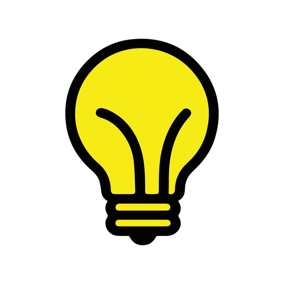 a yellow light bulb icon on a white background vector