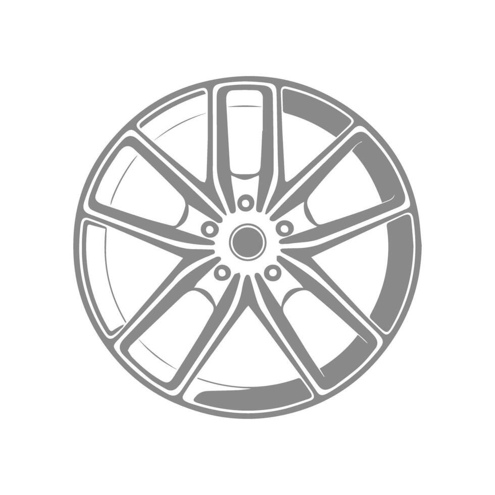 a wheel with a black rim and a white background vector