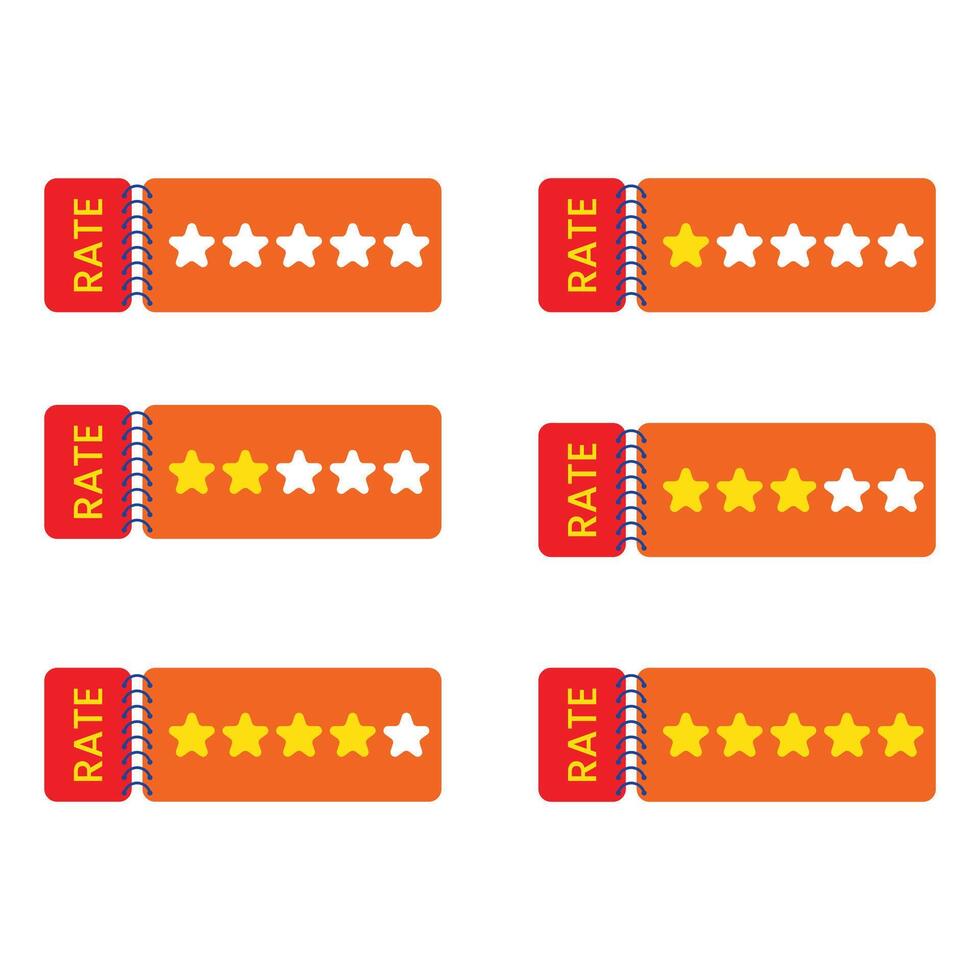 Rating review icon element design vector