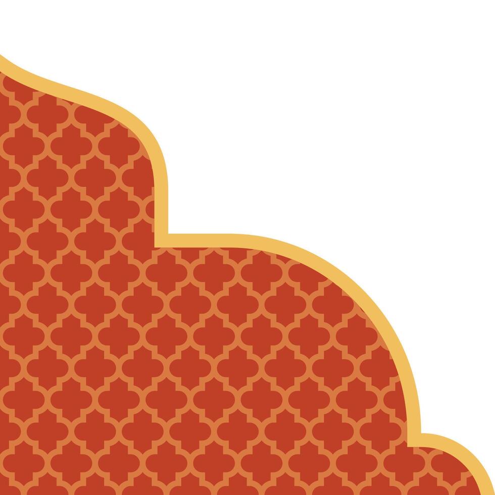 Corner arabic pattern element vector