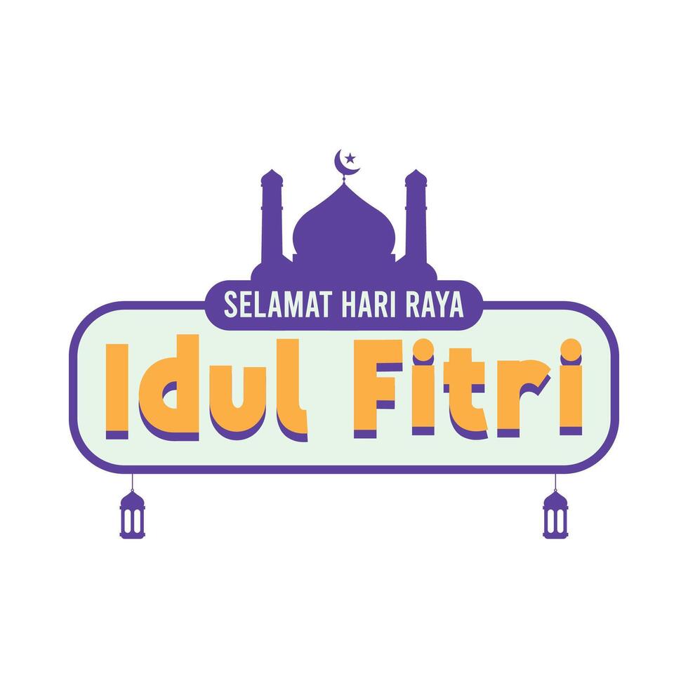 Idul Fitri Celebration Ggraphic element design vector