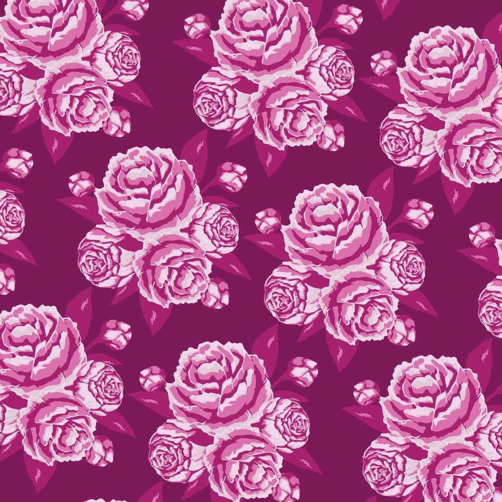flowery abstract pink pattern ornate vector