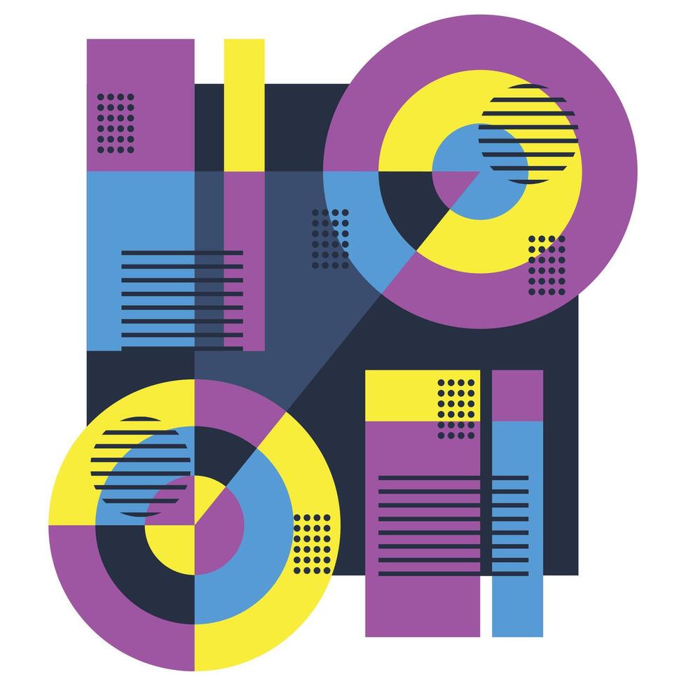 Bauhaus element. Flat geometric design. vector