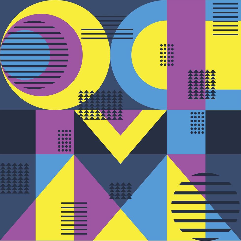 bauhaus square circle geometric design element vector