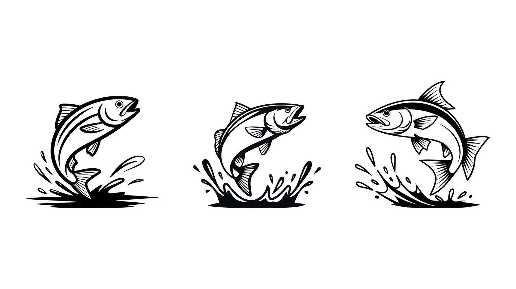 Majestic Fish Jumping Out of Water vector
