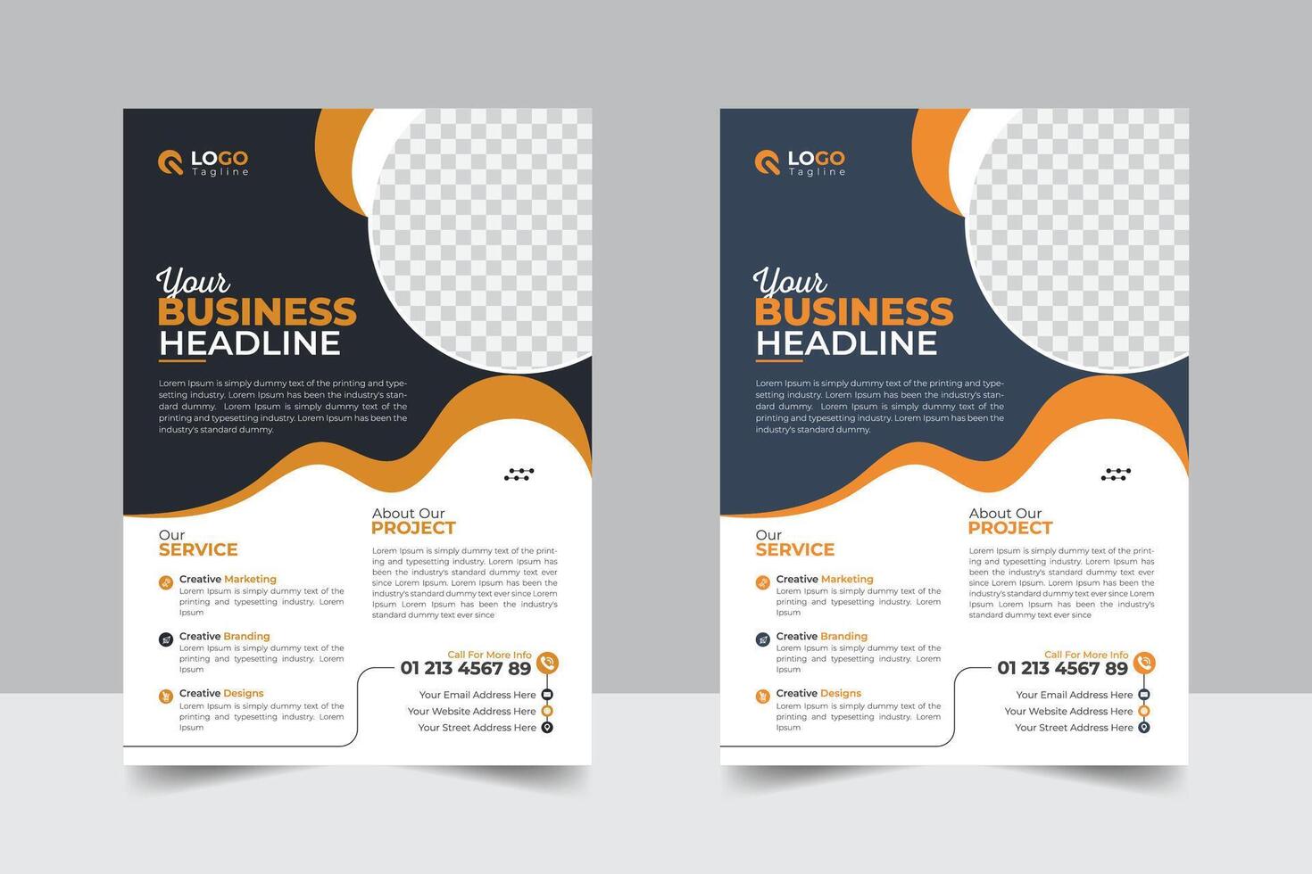 Corporate and modern business agency leaflet, Business poster or flyer template, abstract marketing poster, business promotion, Business brochure flyer design layout template. vector