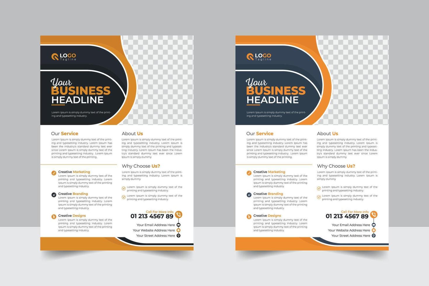 Corporate agency banners or leaflets, Business poster or flyer template, marketing poster, business promotion, corporate style business proposal or modern flyer design template. vector