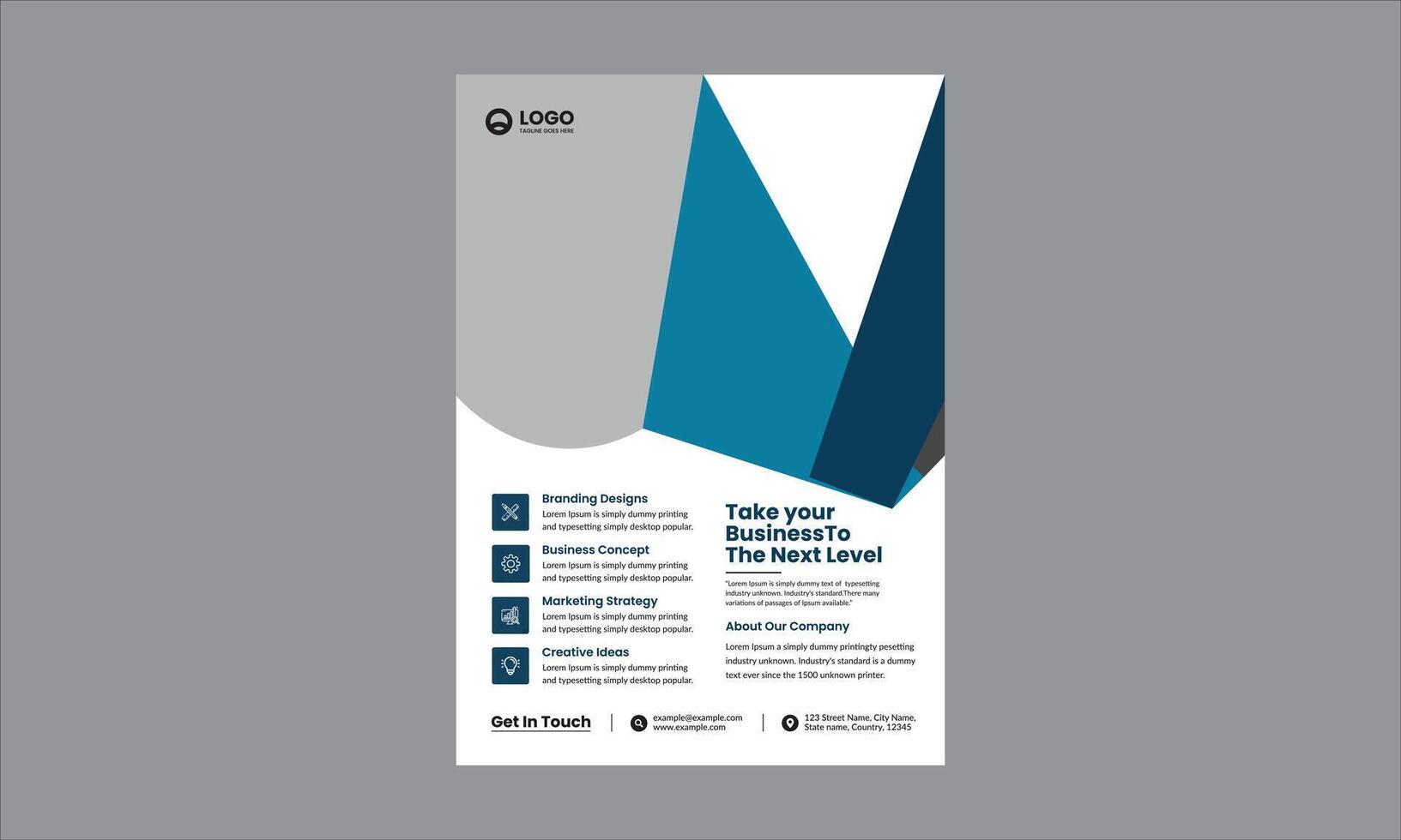 This flyer design is a professional and modern corporate business template. vector