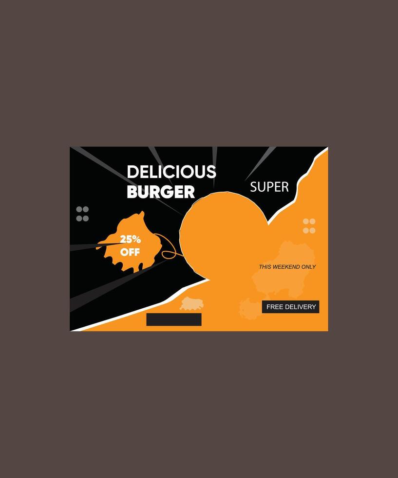 fast food social media post design vector