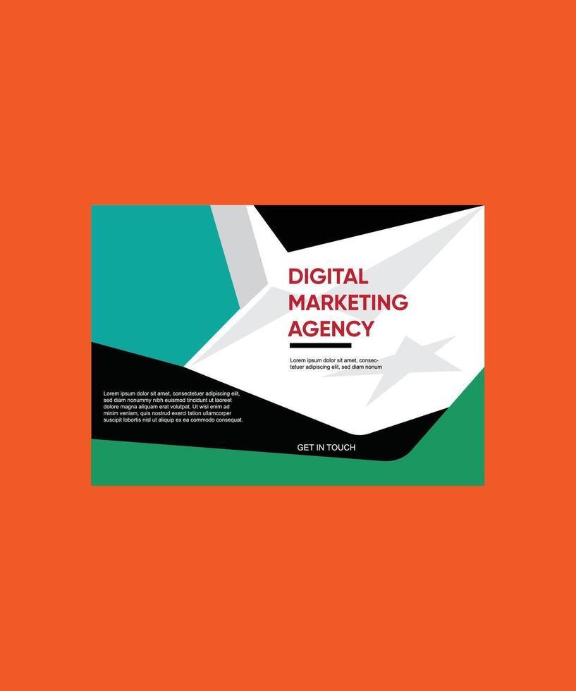 Digital marketing agency post banner design vector