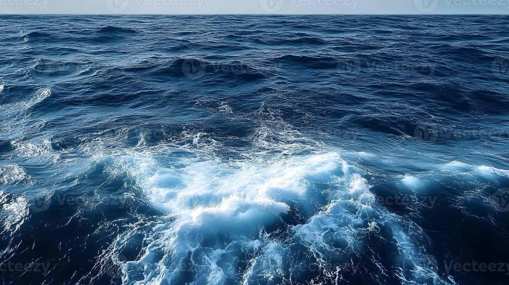 A view of the ocean from above photo