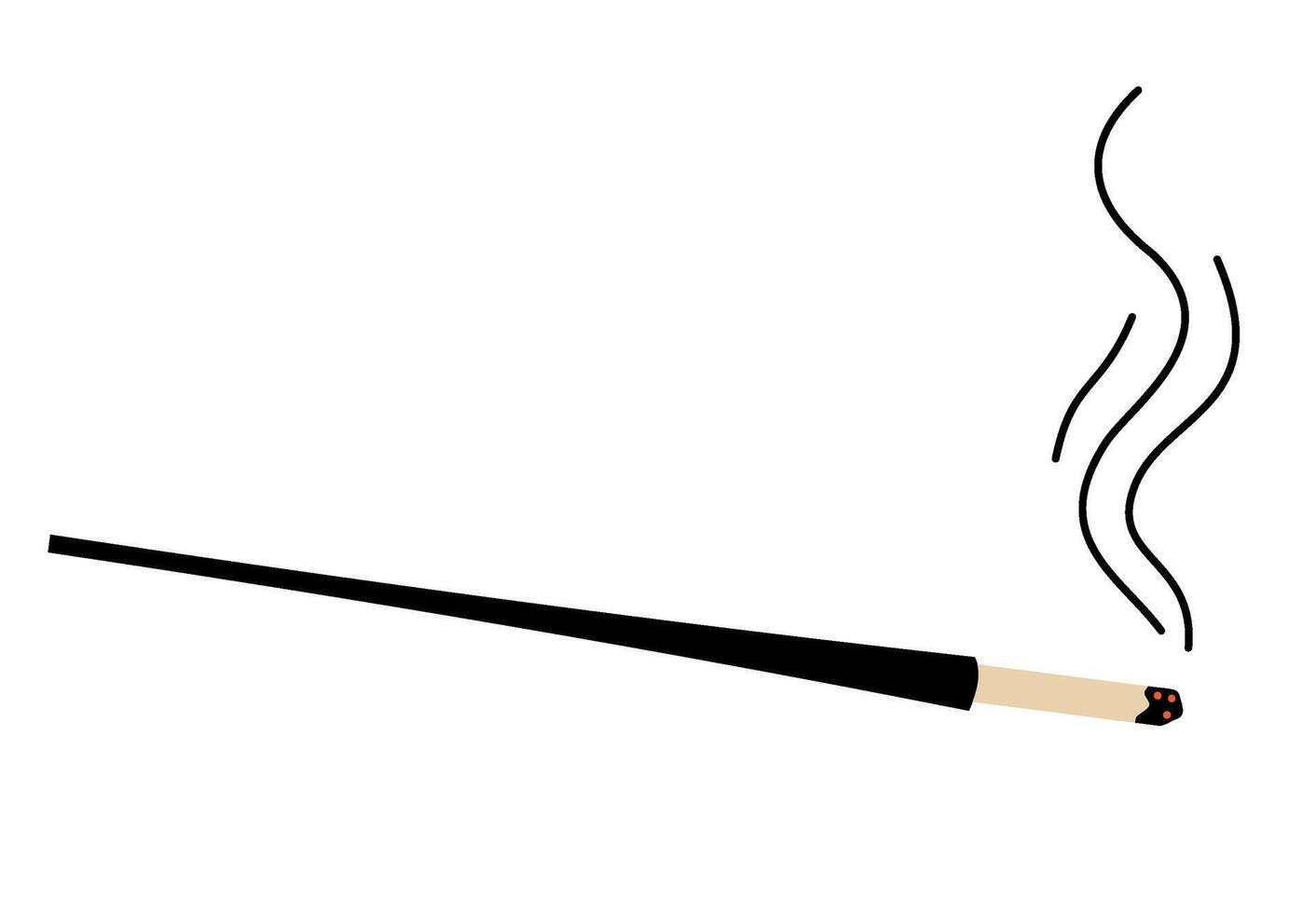 Illustration of a cigarette in a mouthpiece vector