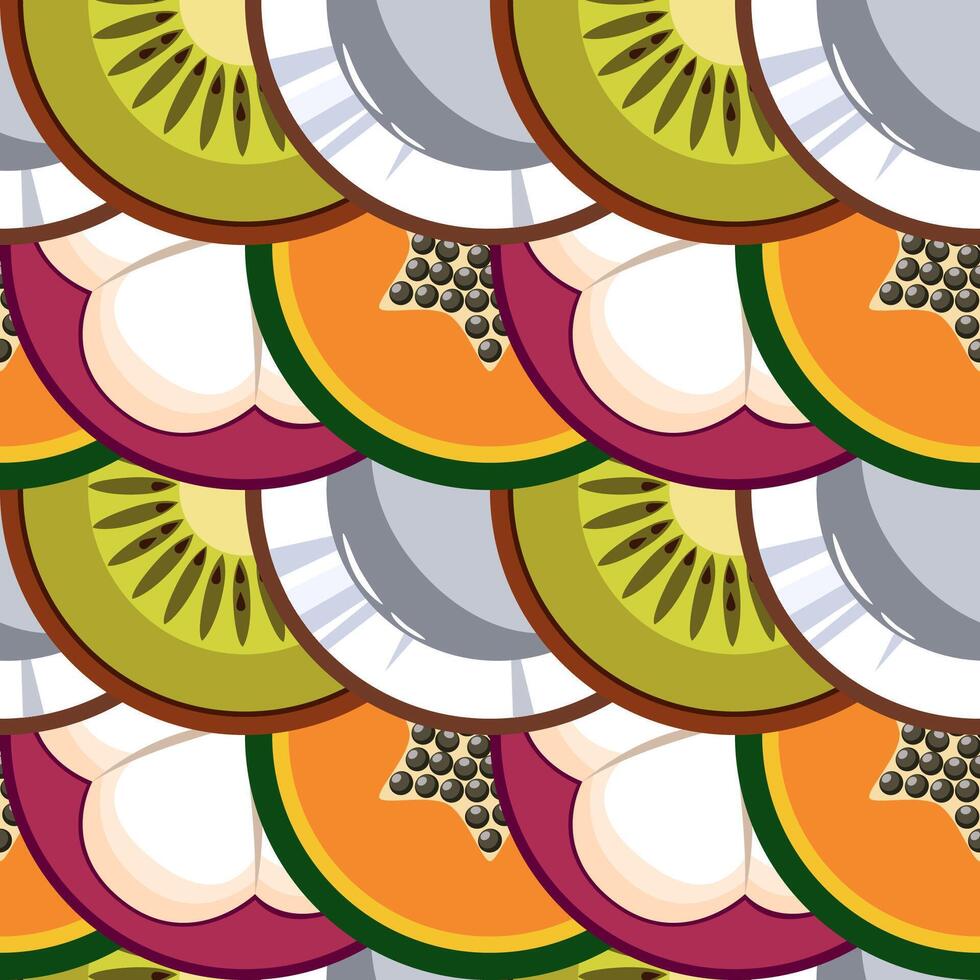 Fruit cocktail seamless pattern vector