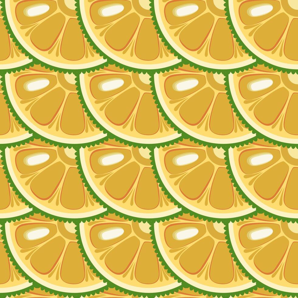 Jackfruit slices seamless botanical pattern vector