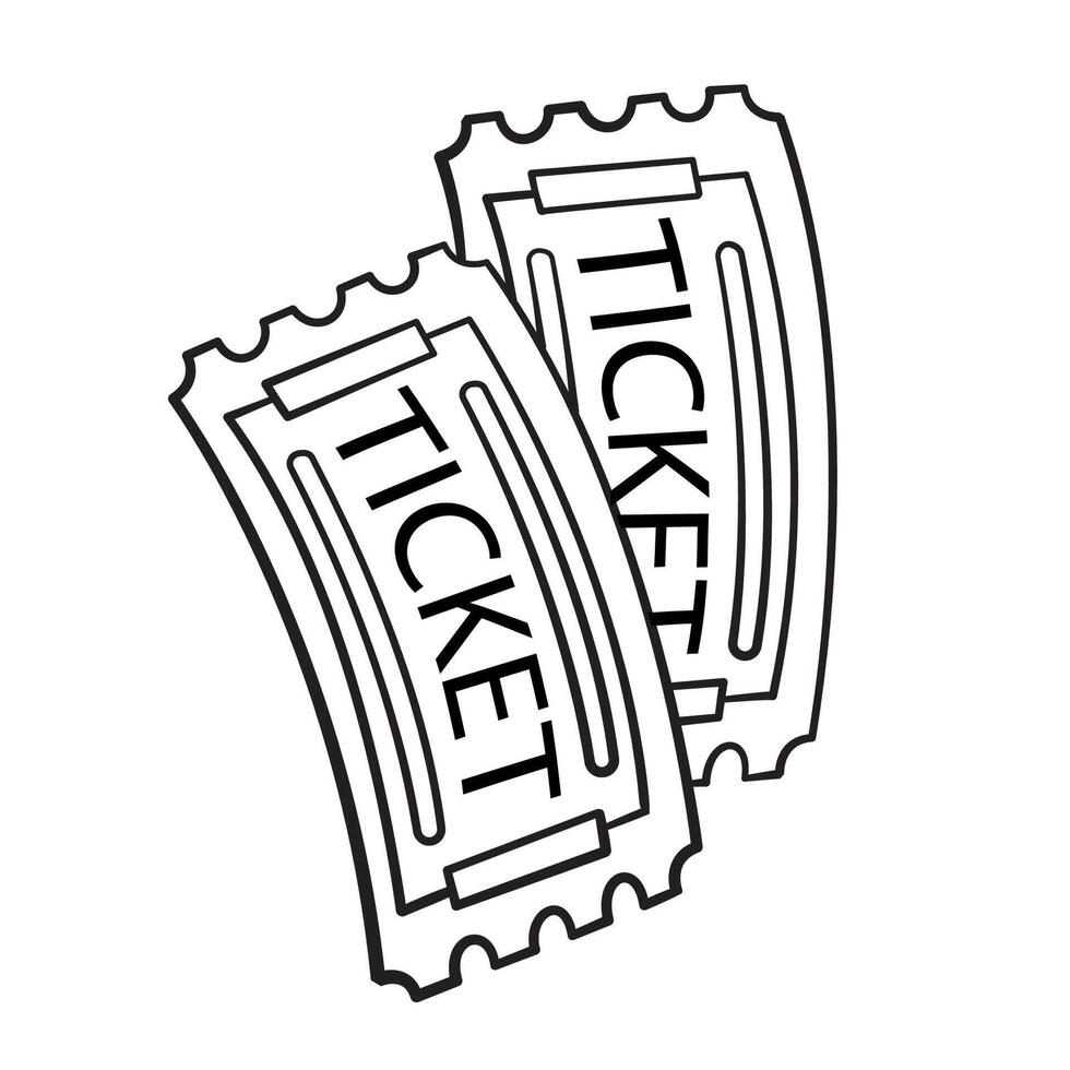 Illustration of Two Admit Tickets in a Classic Style vector