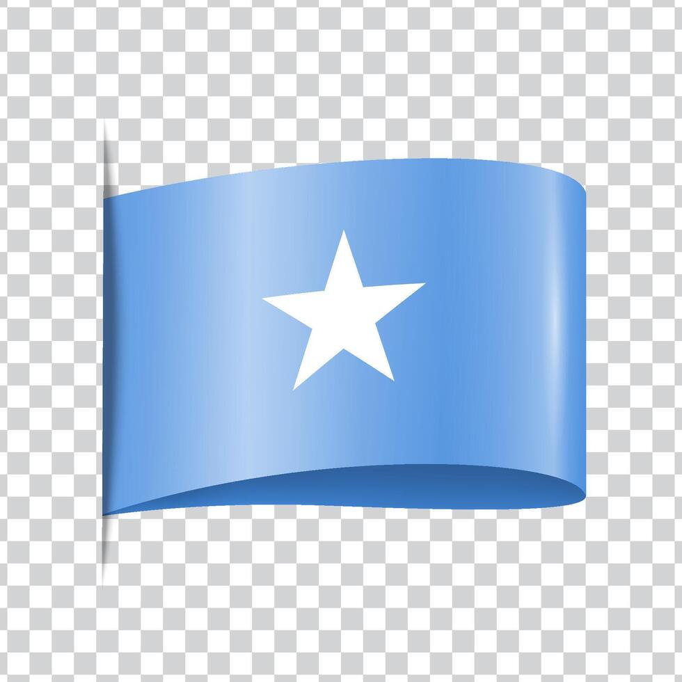 Somalia tag national flag with shadow vector