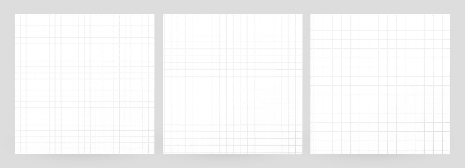 Blank graph paper sheets with grid pattern, ideal for mathematics, sketching, engineering, planning. Perfect for school, technical drawing, office use. illustration vector