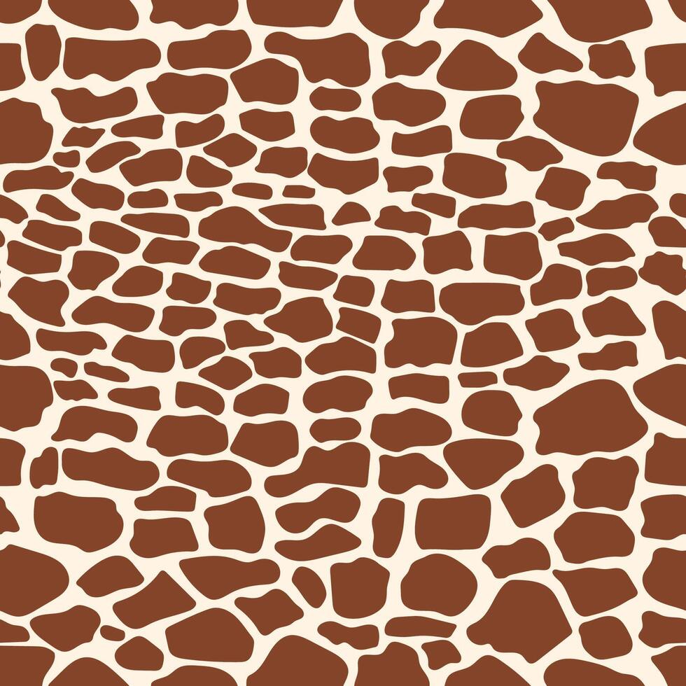 Giraffe Skin Decorative Animal Print Seamless Pattern vector