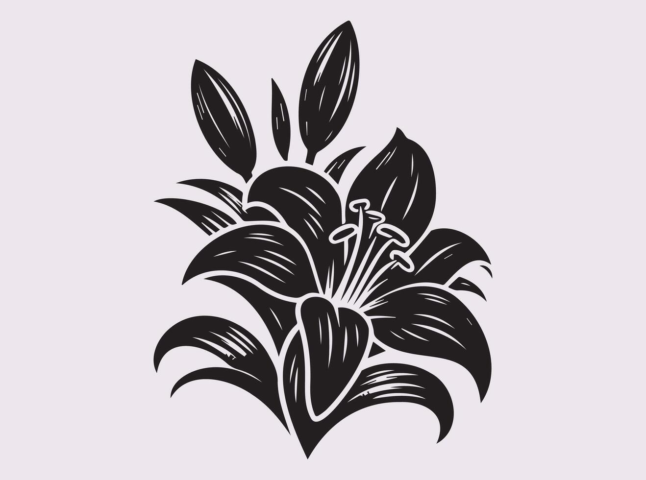 Perfect Easter Lily Silhouette for Logos, T Shirts, and Home Decor Designs vector