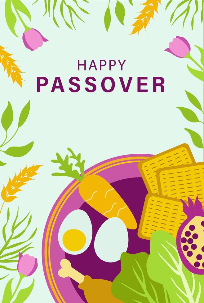 Happy Passover background for invitation, flyer, greeting card,poster, vector