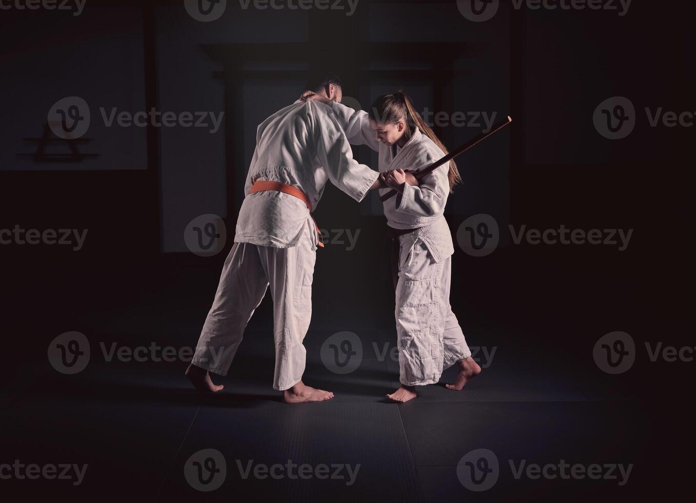 Krav Maga teacher training man in studio photo