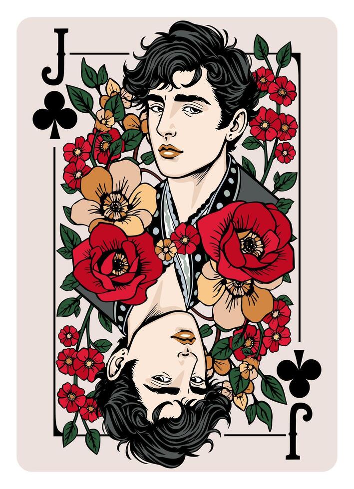 Jack of Clubs. Playing card vector
