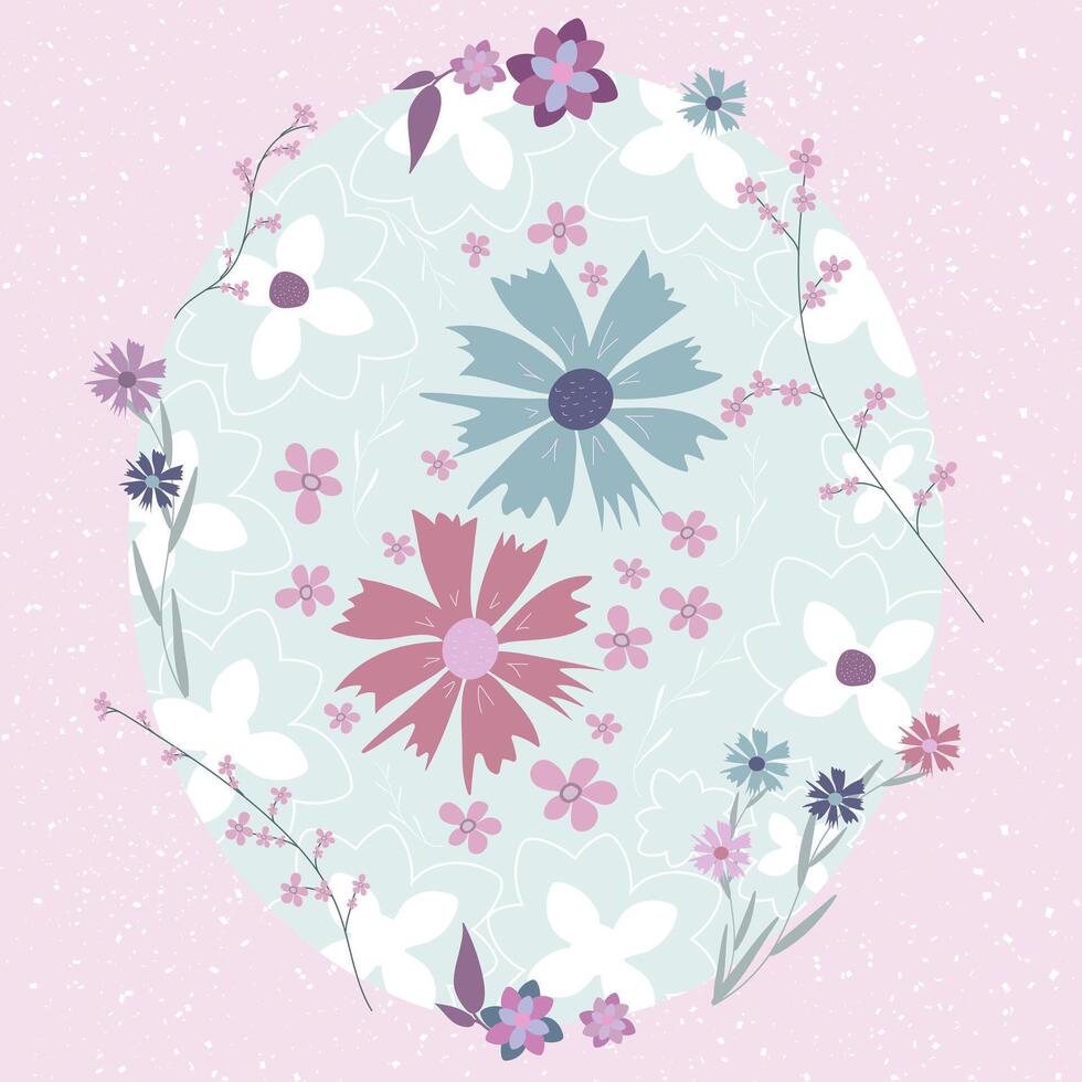 springtime pastel card vector