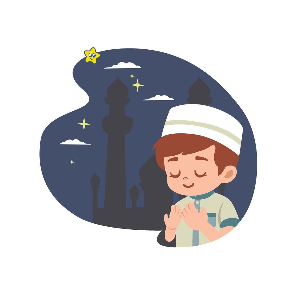 Faith and Devotion in the Holy Month vector