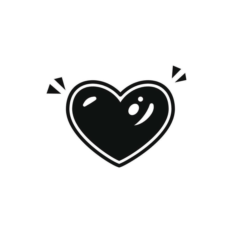 Abstract Heart Doodle with Expressive Lines vector