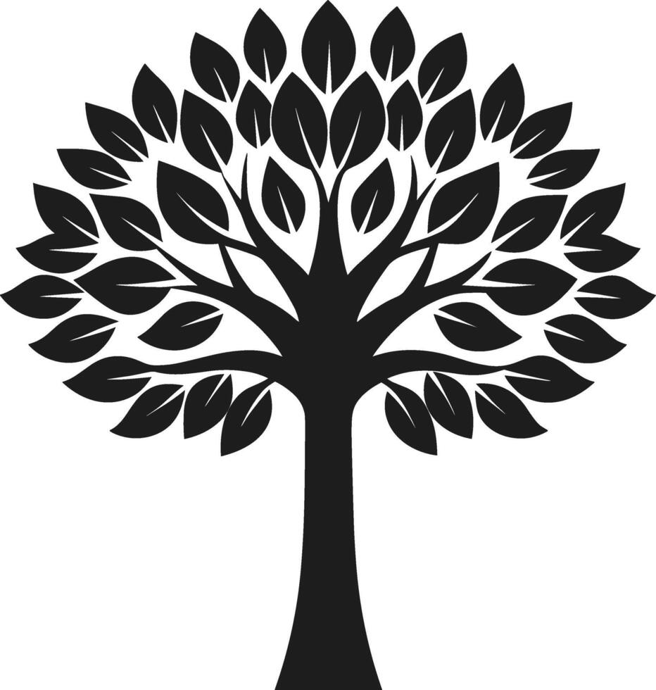 Elegant Tree Silhouette - Nature and Ecology Symbol vector
