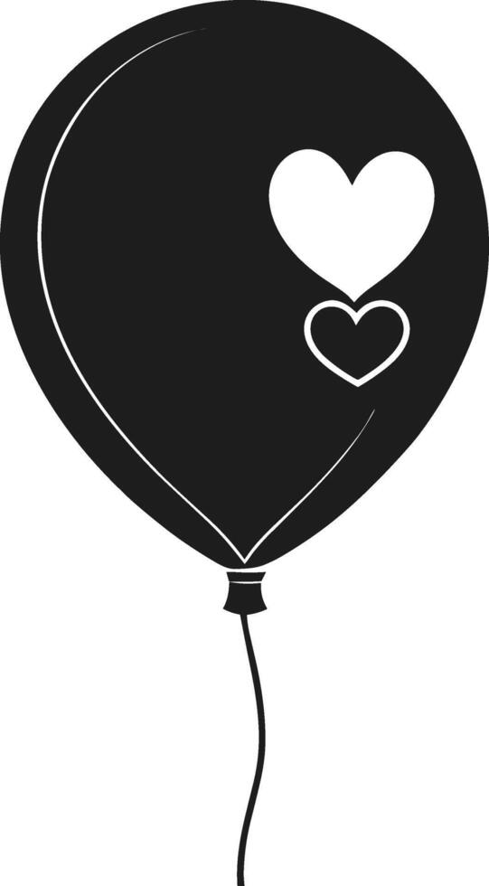 Heart Balloon Silhouette - Elegant Illustration for Mother's Day vector